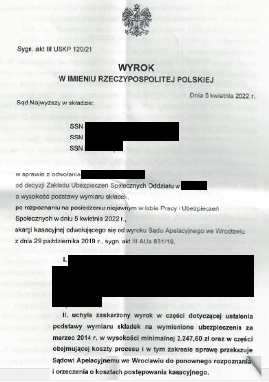 treść wyroku