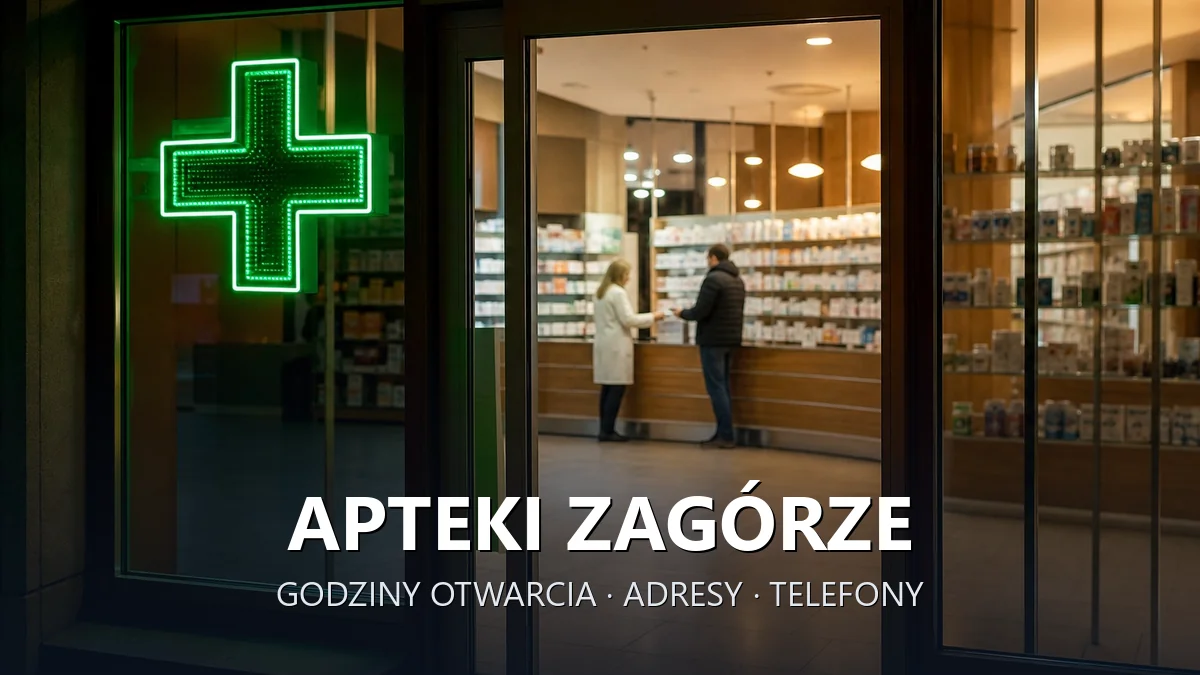 Apteki Zagórze — adresy, telefony, godziny otwarcia