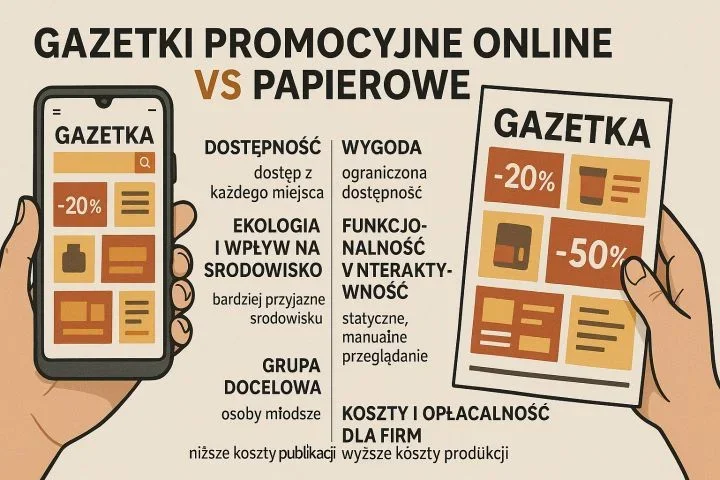 Gazetki promocyjne online vs papierowe – które wygrywają w dzisiejszych czasach?