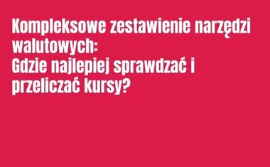 Obraz do artykułu: Kompleksowe zestawienie narzędzi walutowych: Gdzie najlepiej sprawdzać i przeliczać kursy?