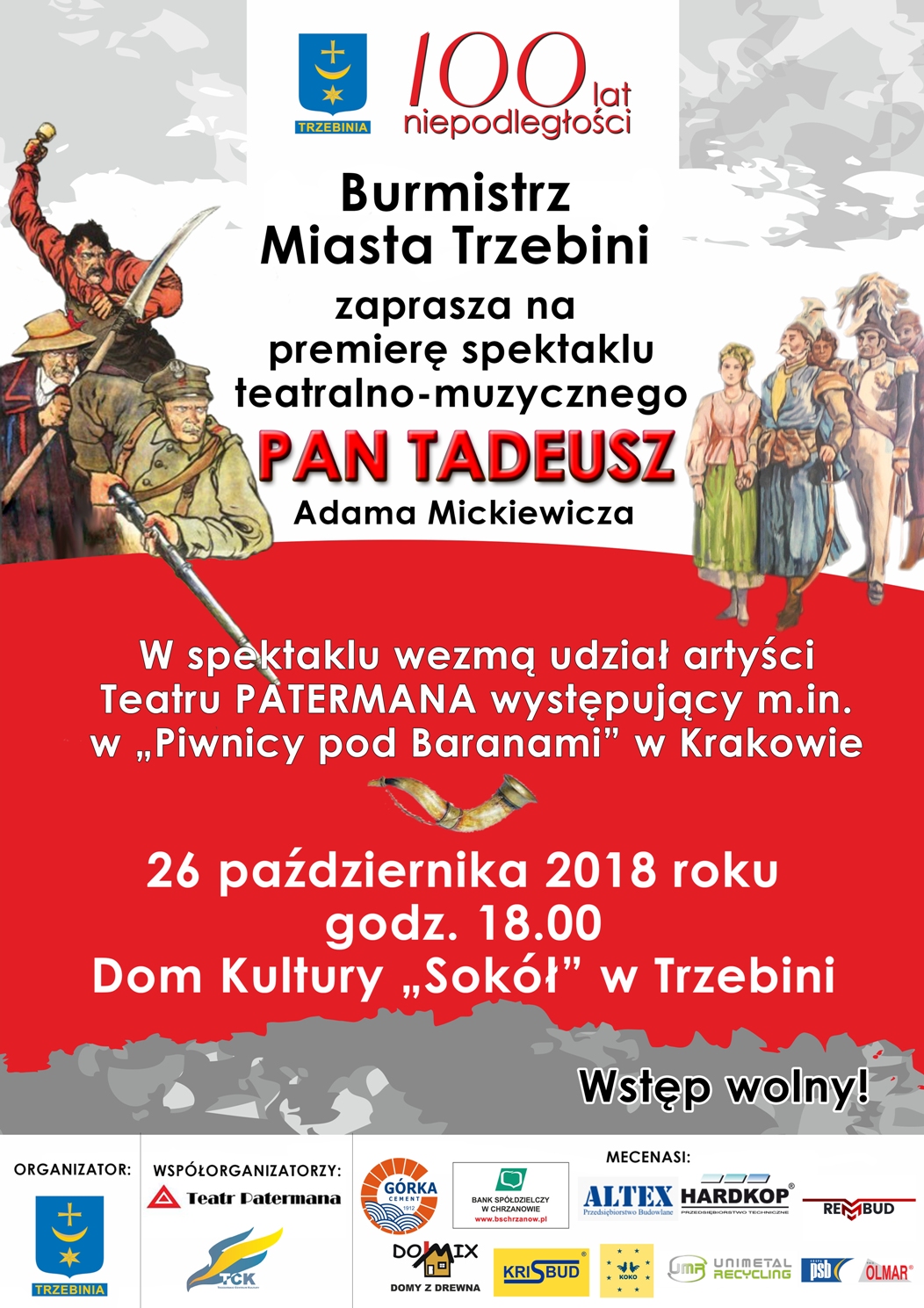 Plakat spektaklu Pan Tadeusz