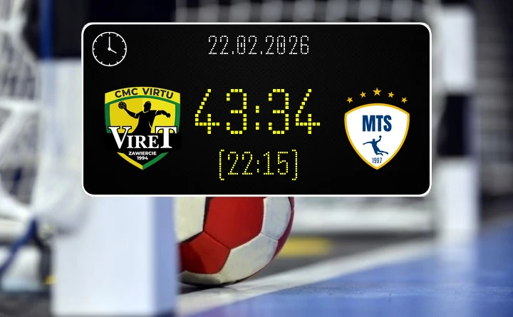 [PIŁKA RĘCZNA] CMC VIRTU VIRET Zawiercie – MTS Chrzanów 43:34 – I Liga Mężczyzn (Grupa D), kolejka 17