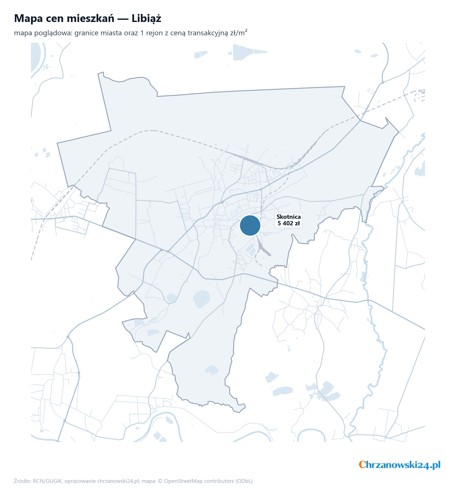 Mapa cen mieszkań - Libiąż