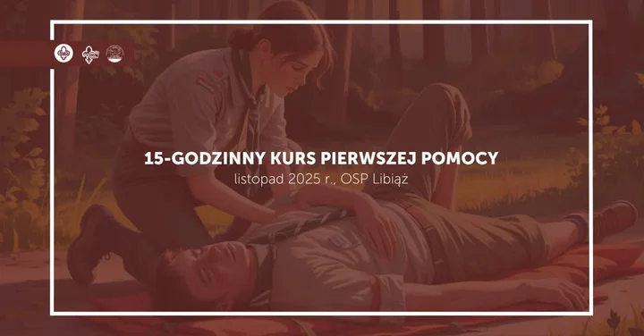 Grafika promocyjna wydarzenia Certyfikowany, 15‑godzinny kurs pierwszej pomocy — przygotuj się praktycznie