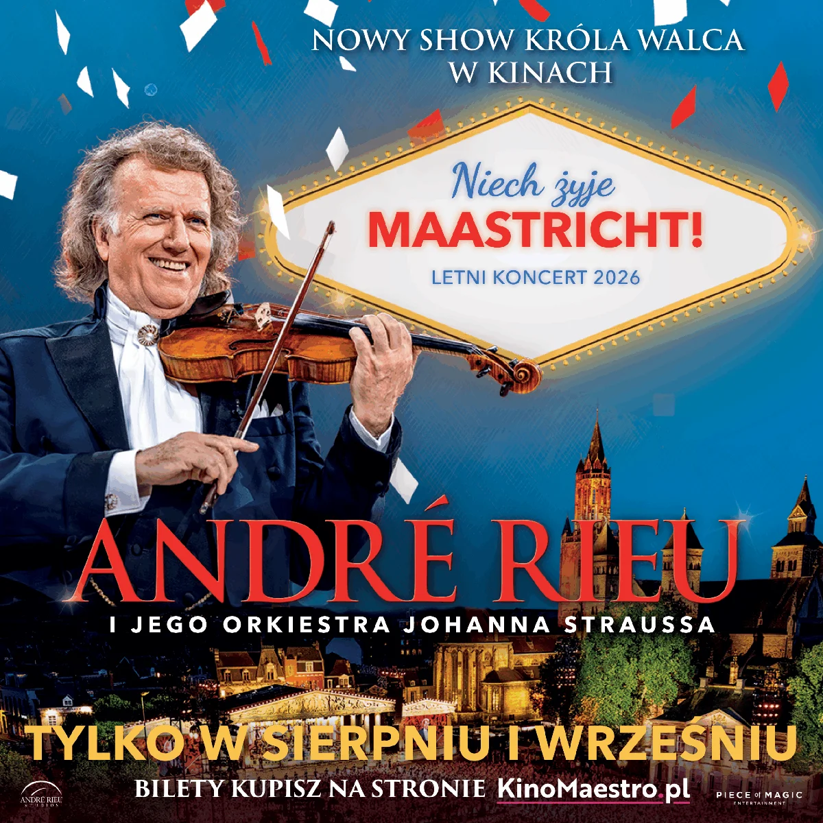 Grafika promocyjna wydarzenia Muzyczne lato z André Rieu w Kinie Sztuka