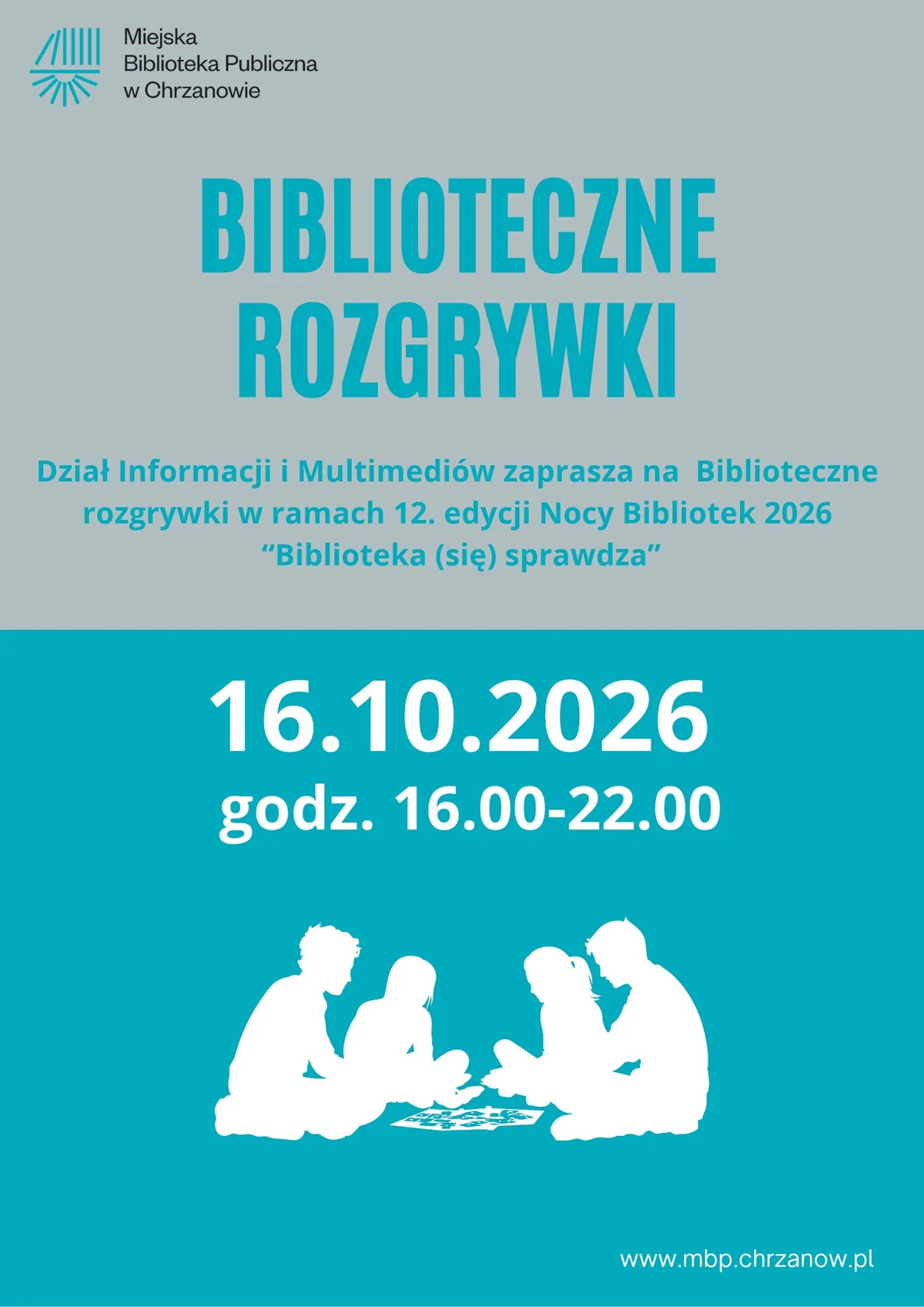 Grafika promocyjna wydarzenia Biblioteczne rozgrywki