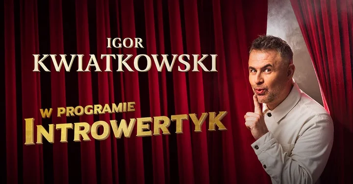 Grafika promocyjna wydarzenia Igor Kwiatkowski – Introwertyk: przedpremierowy stand-up w Chrzanowie