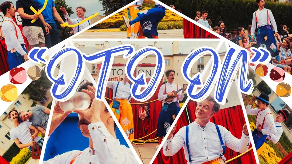 Obrazek przedstawia grafikę promocyjną wydarzenia Plenerowy spektakl familijny z elementami cyrku w Chrzanowie