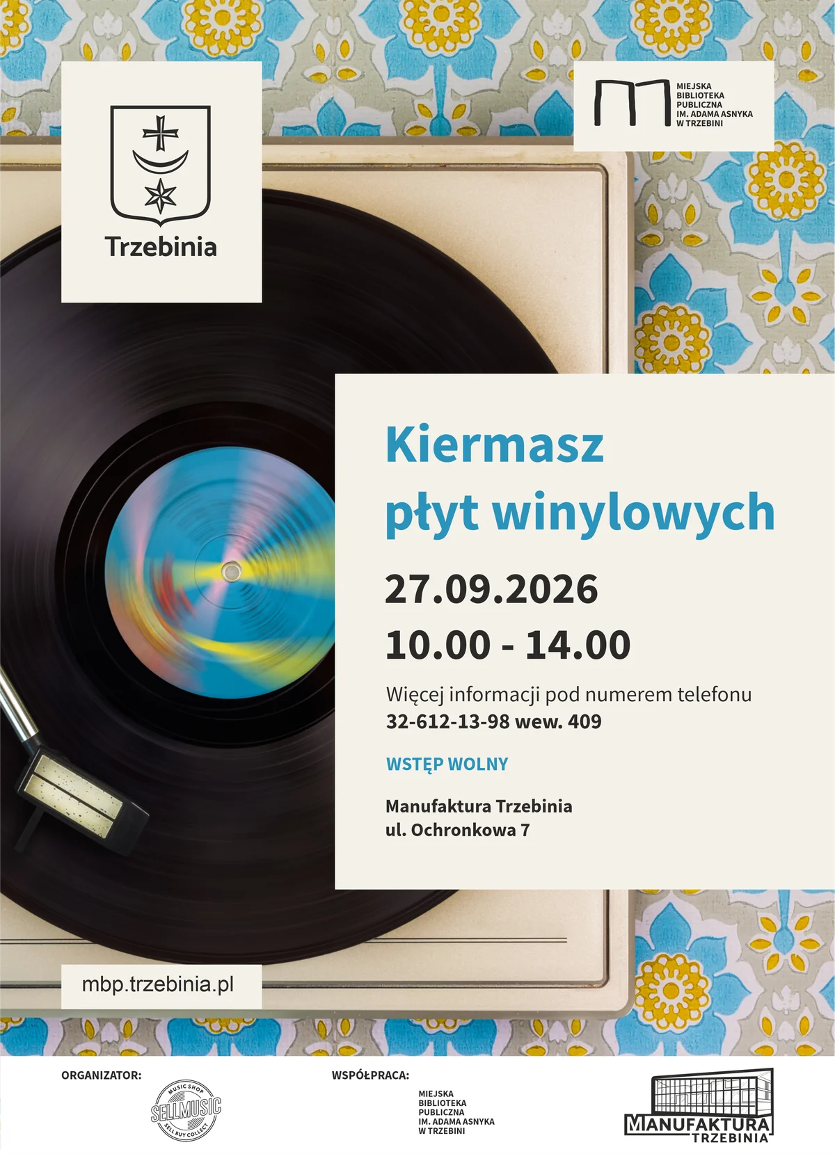 Grafika promocyjna wydarzenia Kiermasz płyt winylowych