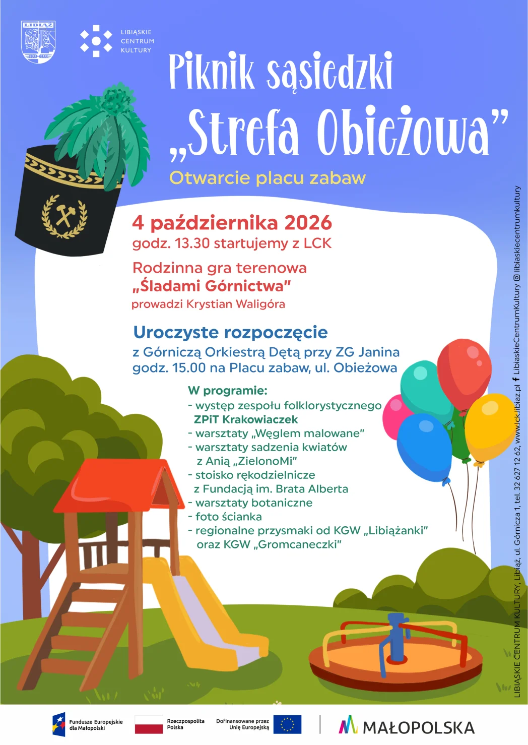 Grafika promocyjna wydarzenia Piknik sąsiedzki „Strefa Obieżowa”