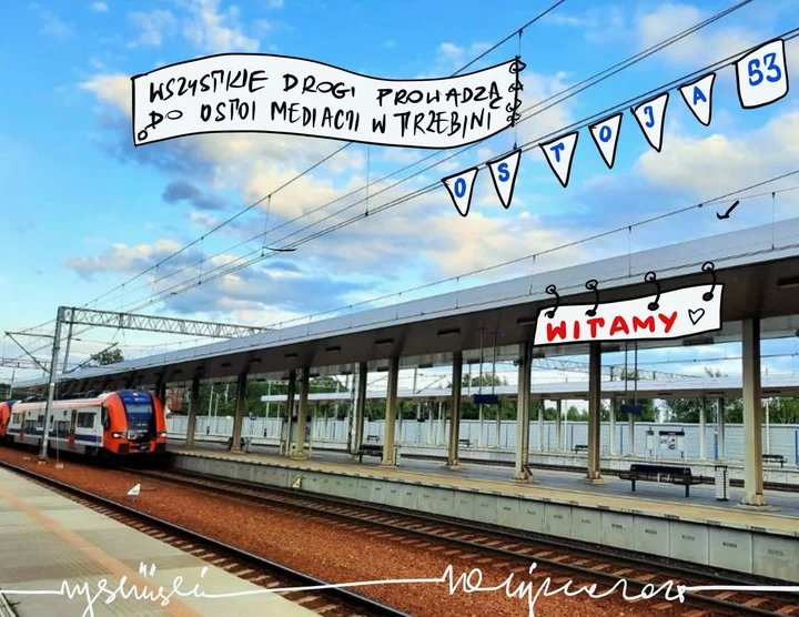 Grafika promocyjna wydarzenia Pogadajmy jak za dawnych lat — świąteczne spotkanie mediatorów w Ostoi Mediacji