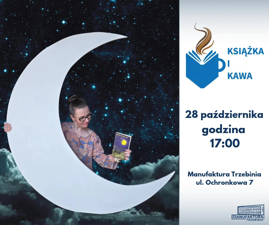 Grafika promocyjna wydarzenia Spotkanie Klubu Czytelniczego „Książka i Kawa” – Klubowicze lecą na Księżyc