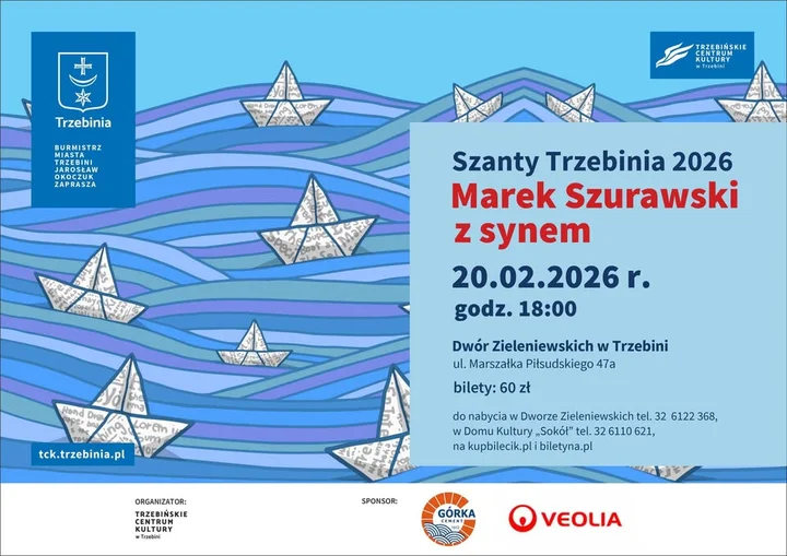 Grafika promocyjna wydarzenia Szanty Trzebinia 2026 — Shanty Roots (Marek Szurawski z synem)