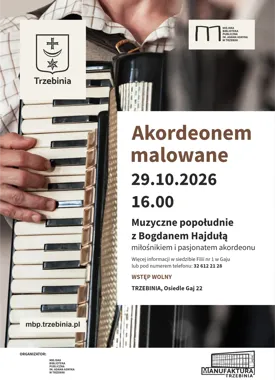 Grafika promocyjna wydarzenia Akordeonowe popołudnie z panem Bogdanem