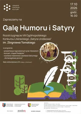 Grafika promocyjna wydarzenia Gala Humoru i Satyry w Libiążu