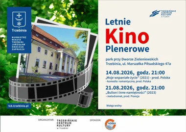 Grafika promocyjna wydarzenia Letnie Kino Plenerowe