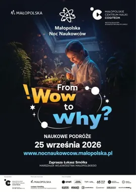 Grafika promocyjna wydarzenia Małopolska Noc Naukowców 2026