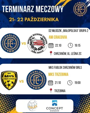 Grafika promocyjna wydarzenia Mecz MKS Fablok Chrzanów Girls – MKS Trzebinia