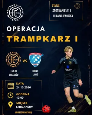 Grafika promocyjna wydarzenia Mecz MKS Fablok Chrzanów – Górnik Libiąż