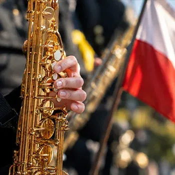 Grafika promocyjna wydarzenia Narodowe Święto Niepodległości w Chrzanowie – koncert i pokaz sztucznych ogni