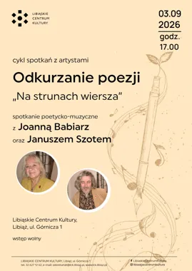 Grafika promocyjna wydarzenia Odkurzanie poezji „Na strunach wiersza”