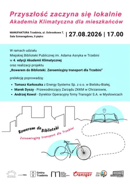 Grafika promocyjna wydarzenia Porozmawiajmy o klimacie i przyszłości naszej gminy!