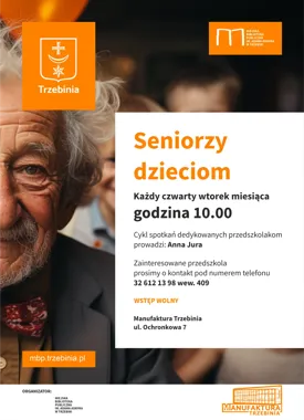 Grafika promocyjna wydarzenia Seniorzy dzieciom