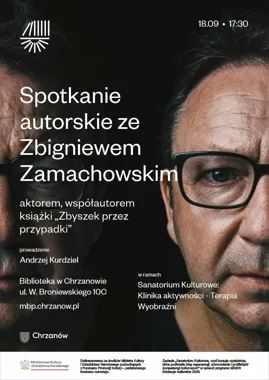 Grafika promocyjna wydarzenia Spotkanie autorskie ze Zbigniewem Zamachowskim