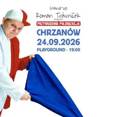 Grafika promocyjna wydarzenia STAND-UP | Trávniček w Chrzanowie