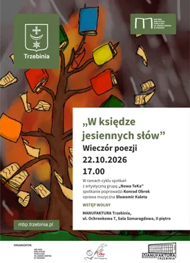 Grafika promocyjna wydarzenia W księdze jesiennych słów – wieczór twórczości Grupy Artystycznej „Nowa TeKa”