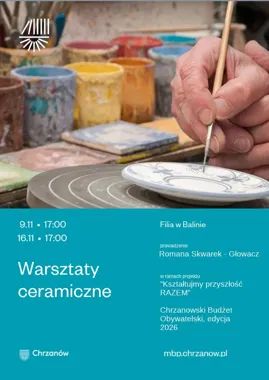 Grafika promocyjna wydarzenia Warsztaty ceramiczne – Filia Balin