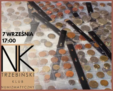 Grafika promocyjna wydarzenia Wrześniowe spotkanie Trzebińskiego Klubu Numizmatycznego