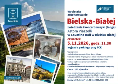 Grafika promocyjna wydarzenia Wycieczka autokarowa do Bielska-Białej