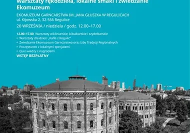 Grafika promocyjna wydarzenia Z rąk do rąk – przekazujemy dziedzictwo Regulic i okolic
