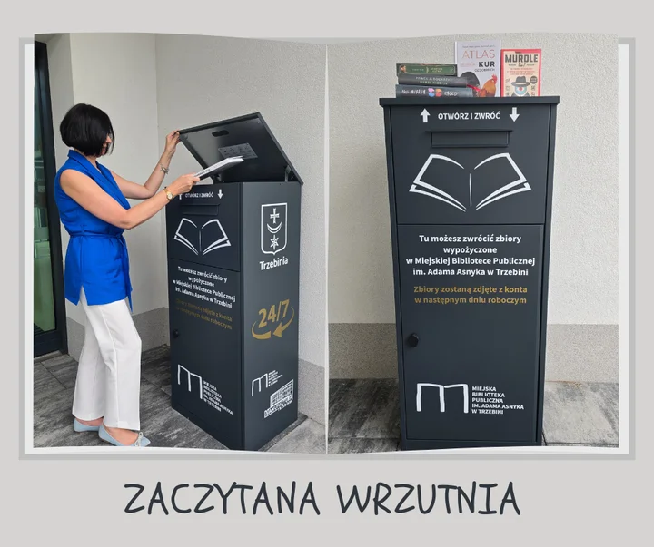 Wrzutnia w trzebińskiej bibliotece 