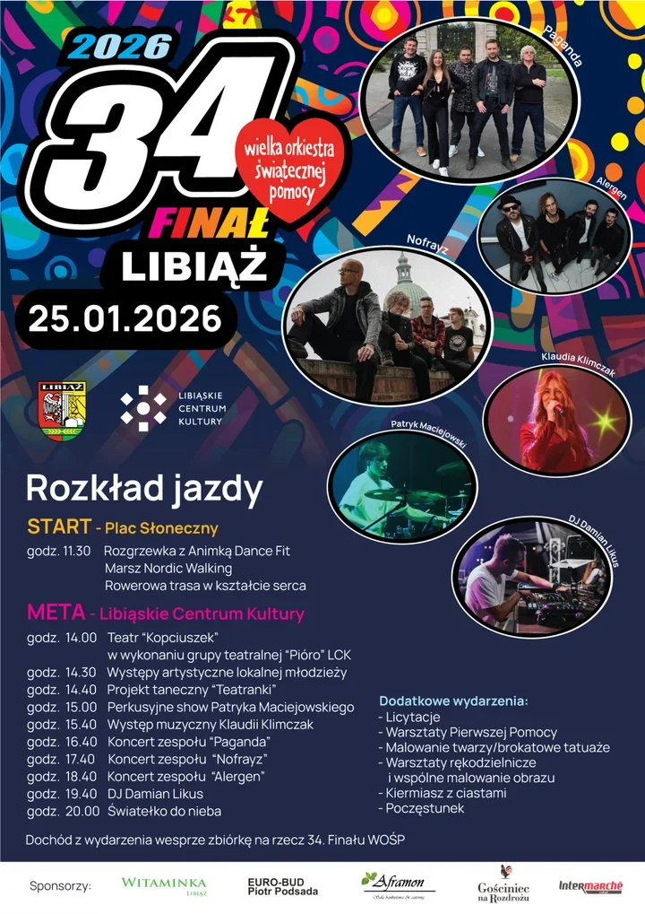 WOŚP w Libiążu - serca na dwóch kółkach, muzyka i warsztaty w jednym dniu