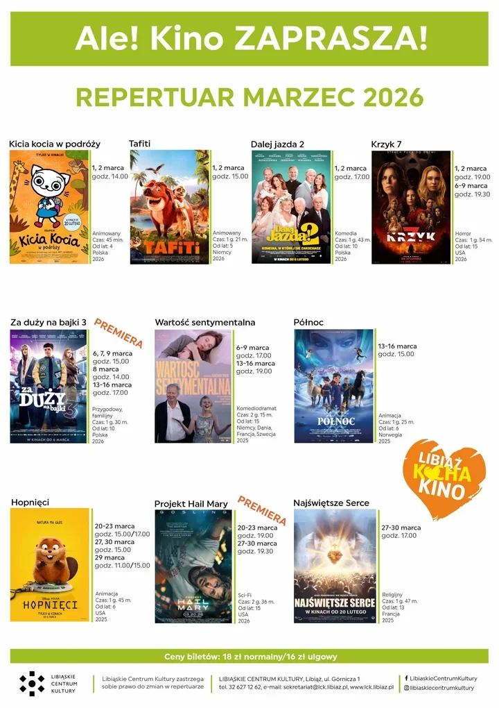 Ale! Kino w marcu - co warto zobaczyć w Libiąskie Centrum Kultury