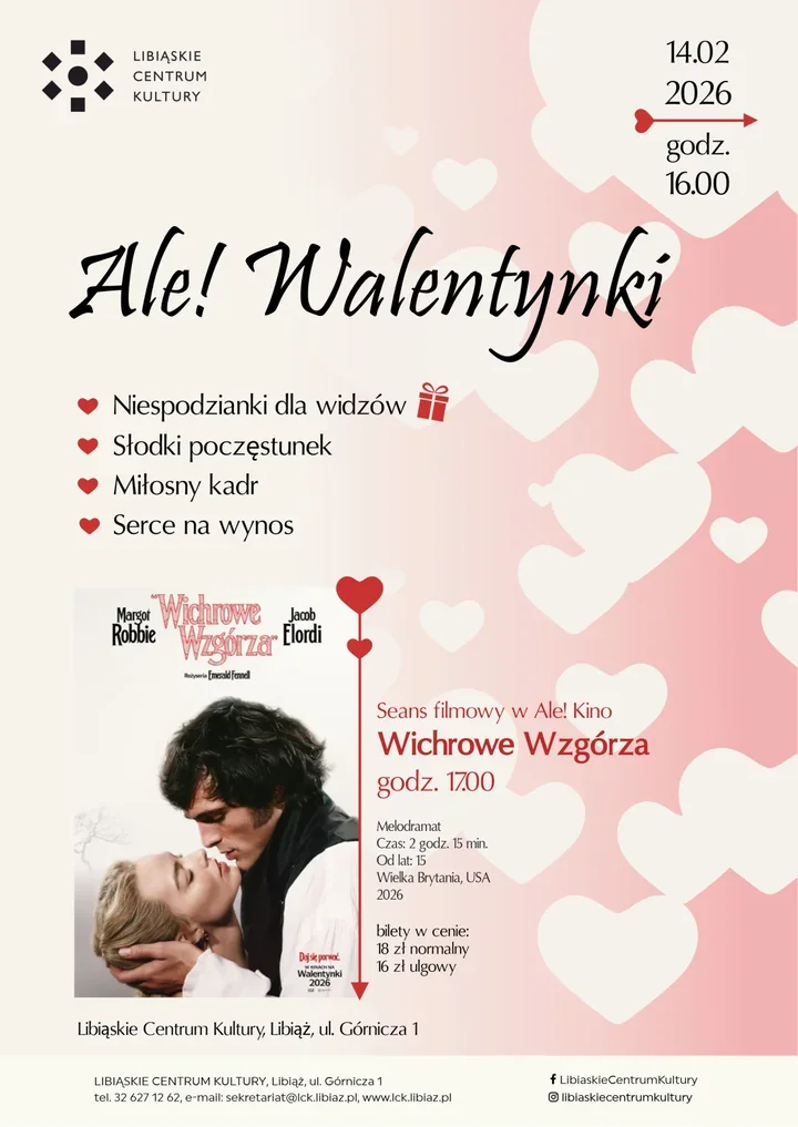 Walentynki w Ale! Kino w Libiążu - film, poczęstunek i miłosny kadr