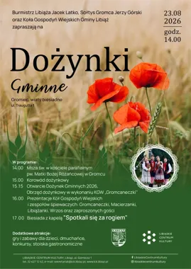 Dożynki Gminne 2026 w Gromcu połączą tradycję z biesiadą