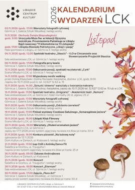 Listopad w Libiążu z kulturą na pełnych obrotach - sprawdź kalendarz.