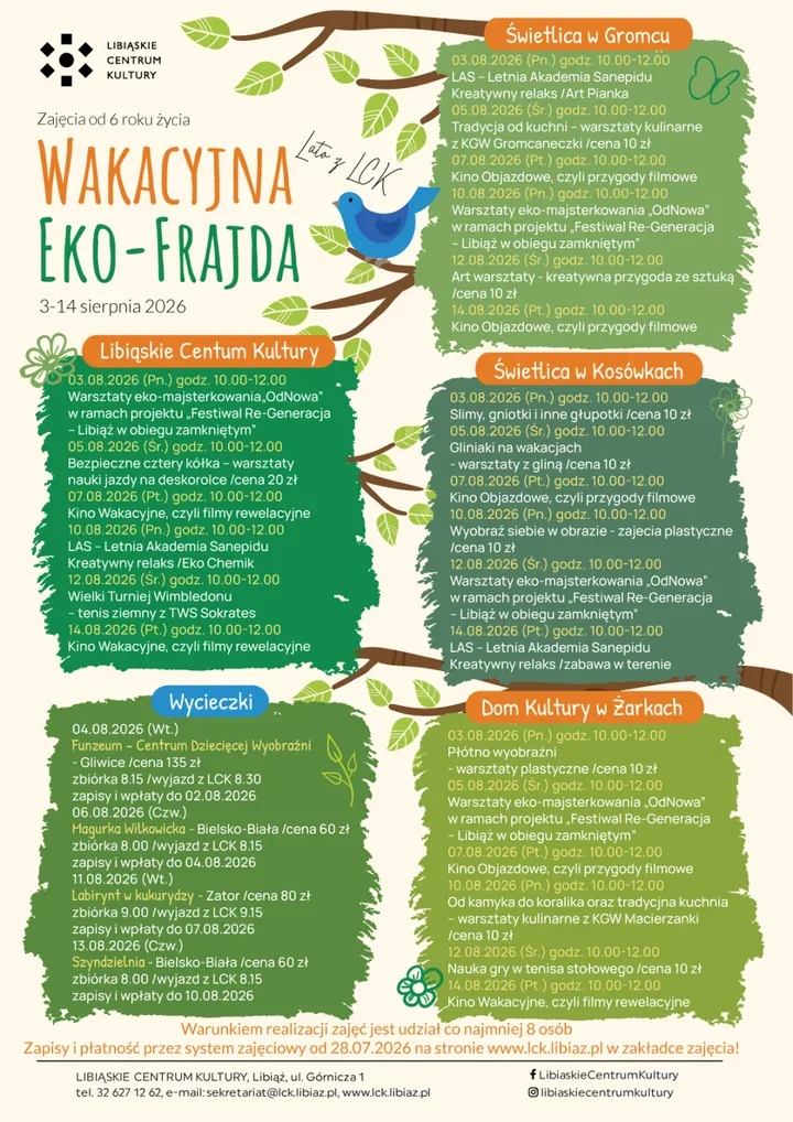 Wakacyjna Eko-Frajda w Libiążu - warsztaty, kino i wycieczki