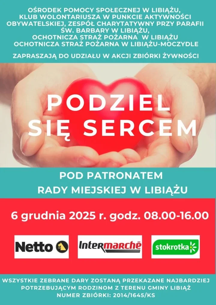 Zbiórka „Podziel się sercem” w sklepach Libiąża - wesprzyj rodziny przed świętami