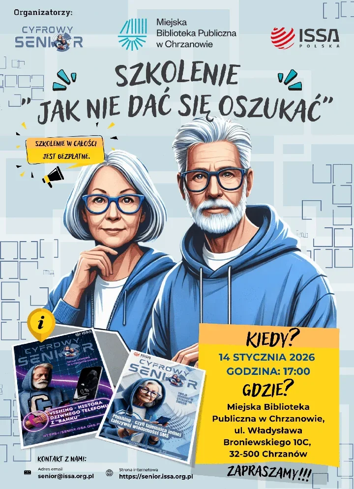 Jak nie dać się oszukać - prelekcja Cyfrowy Senior w Miejskiej Bibliotece