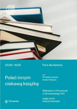 Seniorzy w Chrzanowie wymienią się książkami przy kawie i herbacie