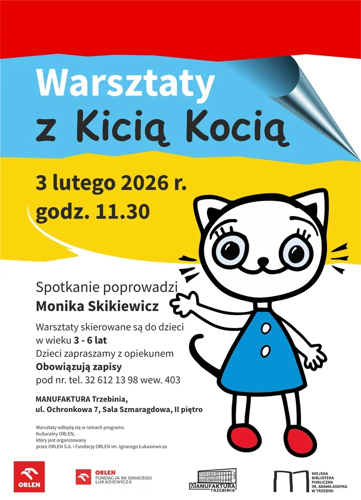Kicia Kocia w Manufakturze - kocio-warsztaty dla przedszkolaków podczas ferii