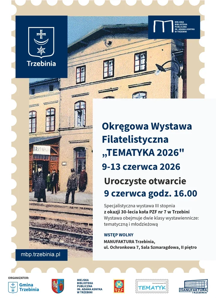 Znaczki, które opowiadają Trzebinię. W Manufakturze rusza „TEMATYKA 2026”