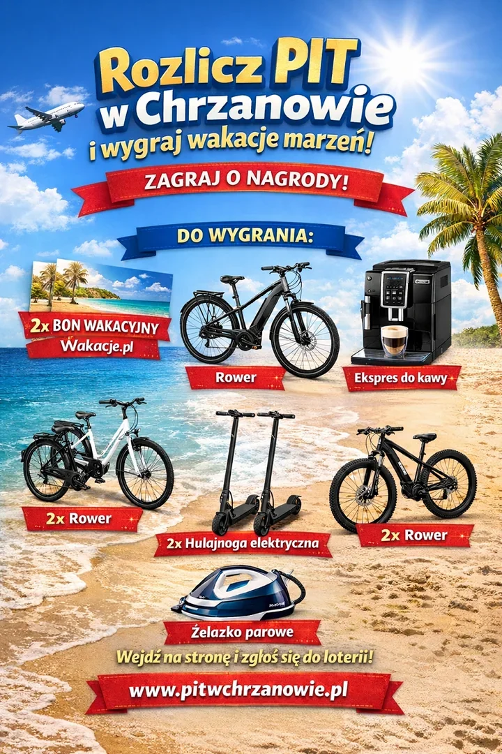 Ruszyła pierwsza loteria PIT – do wygrania bony wakacyjne, rowery i hulajnogi