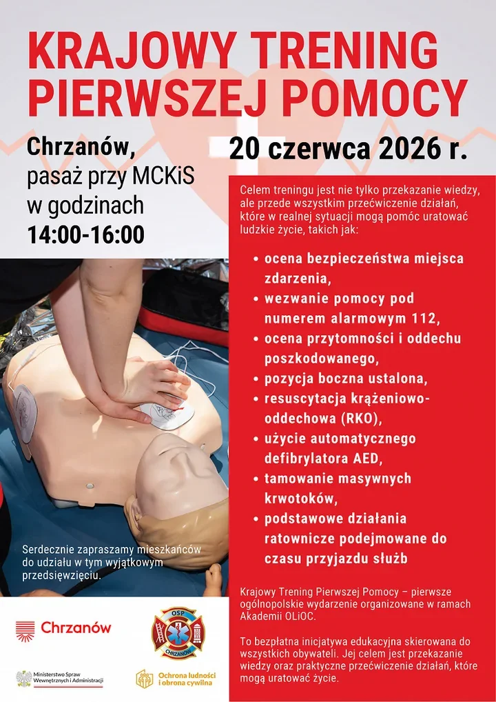 Chrzanów ćwiczy ratowanie życia. Będzie trening pierwszej pomocy