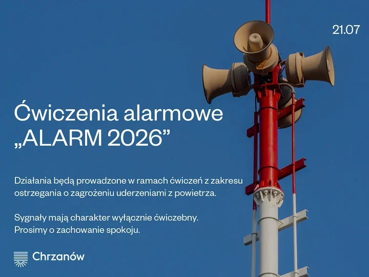 Syreny alarmowe zabrzmią w Chrzanowie. To będą tylko ćwiczenia