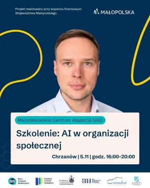 Bezpłatne szkolenia dla NGO w Chrzanowie. Tematem będą AI i wystąpienia publiczne